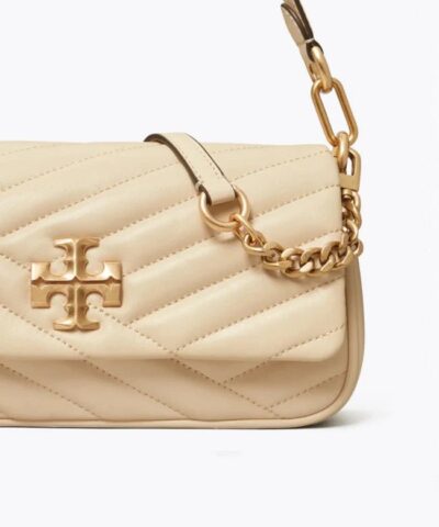Tory Burch New Cream Kira Chevron Small Flap Shoulder Bag 20243232 4