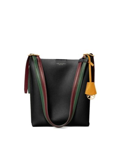 Tory Burch Perry Leather Bucket Bag Black 20253710 1