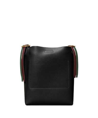 Tory Burch Perry Leather Bucket Bag Black 20253710 2
