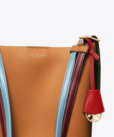 Tory Burch Perry Leather Bucket Bag Light Umber 20253702 3