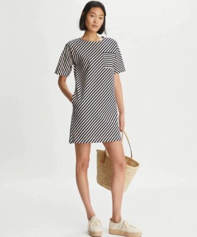 Tory Burch Pocket Stripe T Shirt Dress 20240263 1