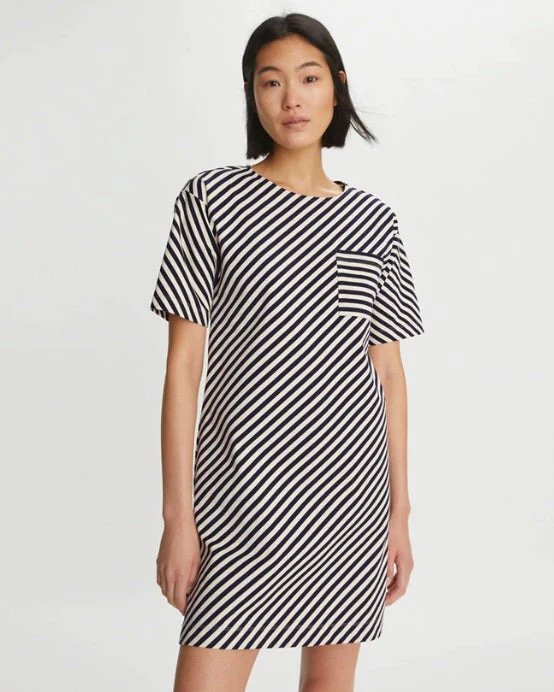 Tory Burch Pocket Stripe T-Shirt Dress-20240263