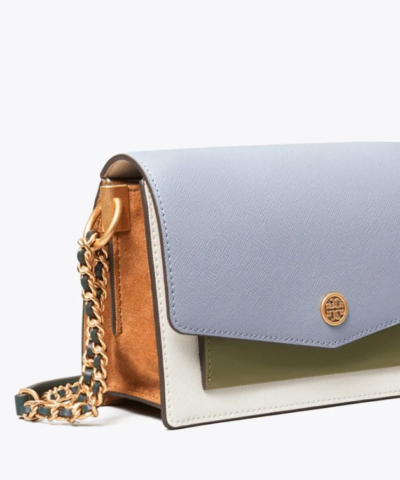 Tory Burch Robinson Color Block Mini Shoulder Bag Cloud Blue 20257043 3