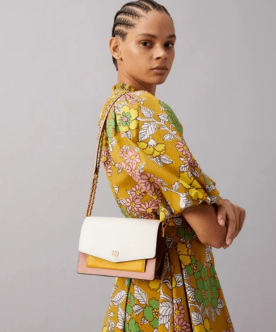 Tory Burch Robinson Color Block Mini Shoulder Bag New Ivory 20257036 1