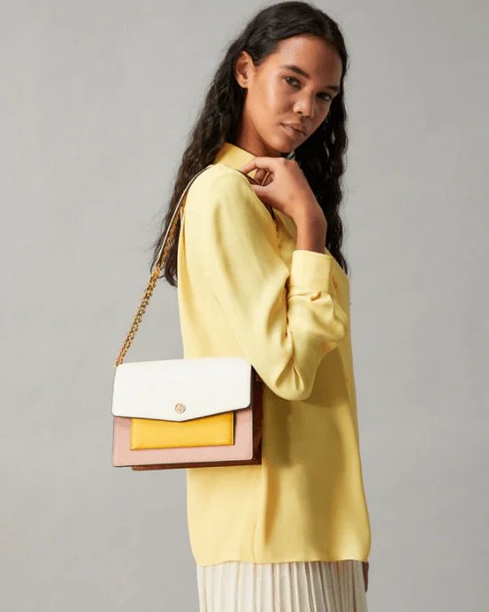 Alternative view of Tory Burch Robinson Colorblock Double Strap Convertible Bag