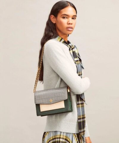 Tory Burch Robinson Colorblock Leather Shoulder Bag 20258042 1