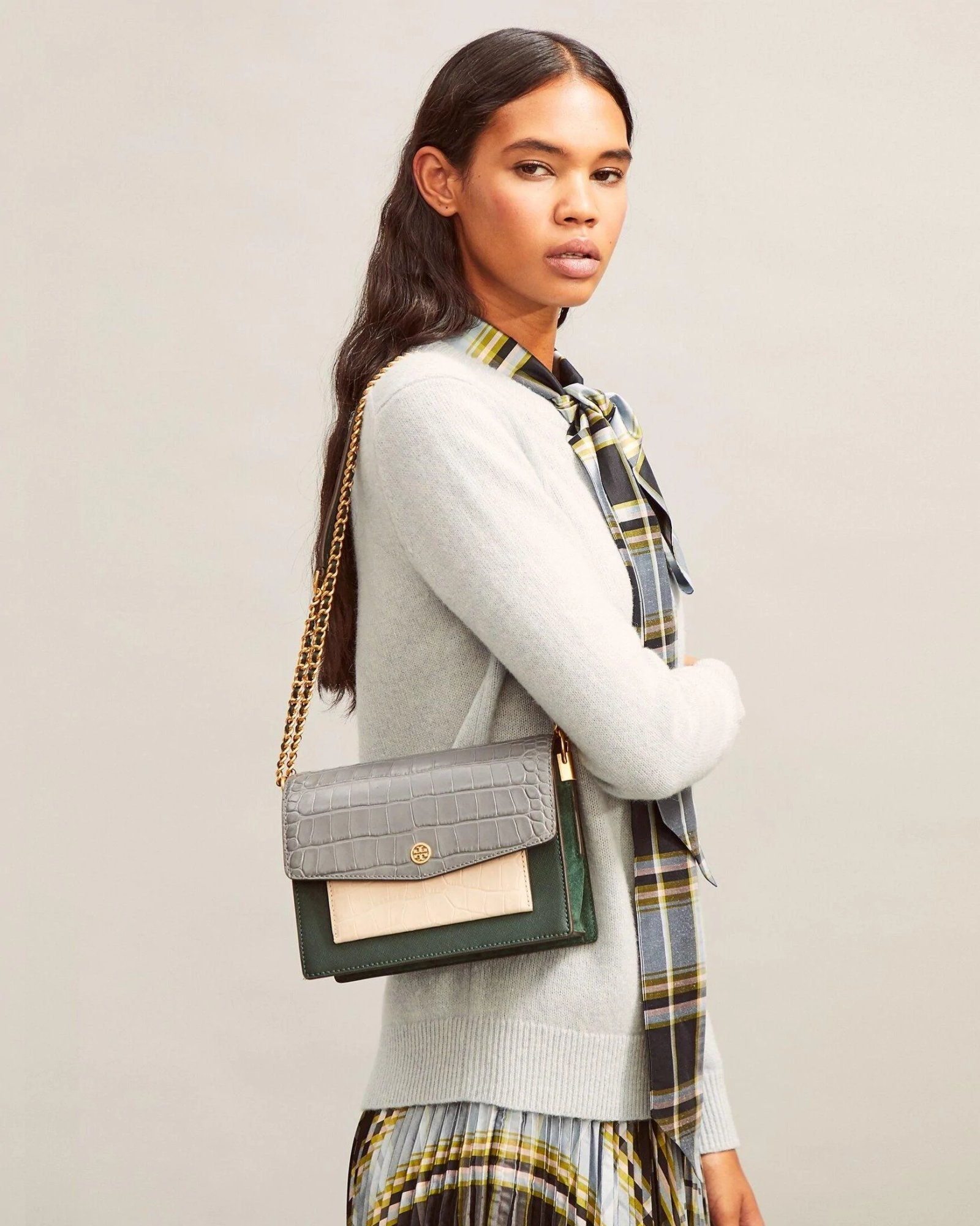 Alternative view of Tory Burch Robinson Colorblock Leather Shoulder Bag