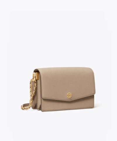 Tory Burch Robinson Convertible Mini Shoulder Bag Gray Heron 20257000 2