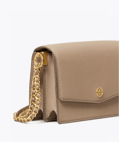 Tory Burch Robinson Convertible Mini Shoulder Bag Gray Heron 20257000 3