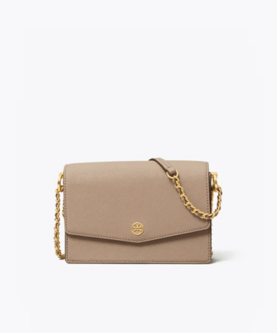 Tory Burch Robinson Convertible Mini Shoulder Bag, Gray Heron-20257001
