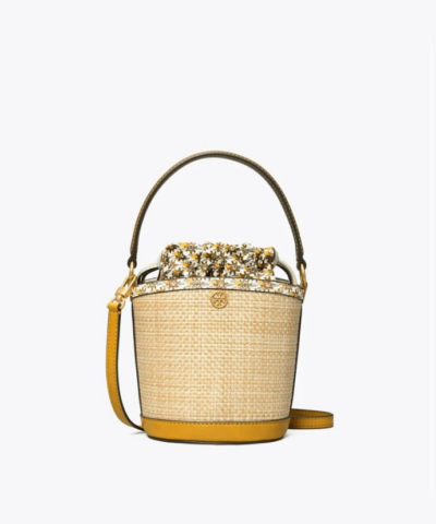 Tory Burch Robinson Straw Mini Bucket Bag-20250933