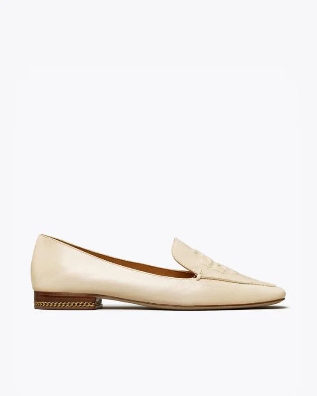 Tory Burch Ruby Quilted Logo Loafer, Rice Paper-20248302