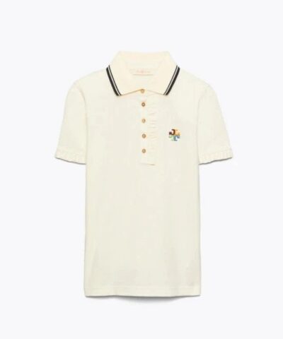Tory Burch Ruffle Polo Shirt-20255534