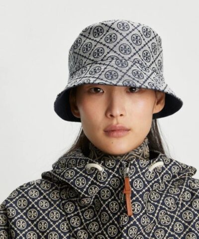 Tory Burch Short Brim T Monogram Bucket Hat 20237221 2