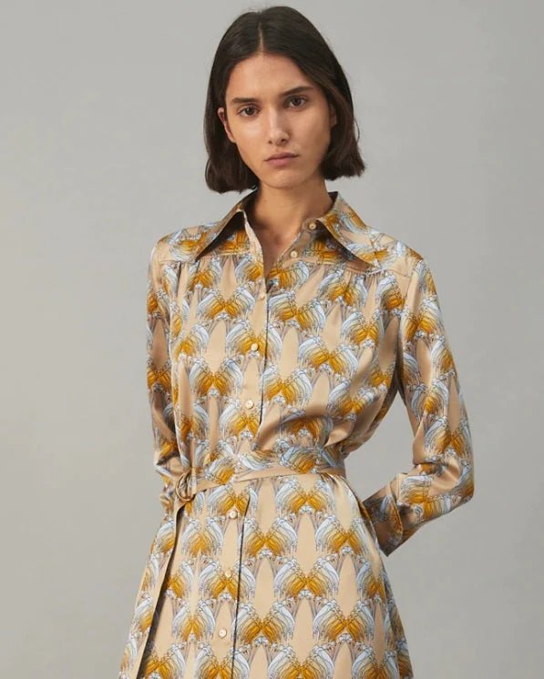 Alternative view of Tory Burch Silk Satin Shirtdress