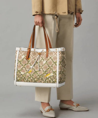 Tory Burch T Monnogram Jacquard Embroidered Tote Bag 20256988 1