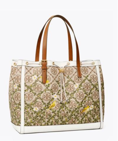 Tory Burch T Monnogram Jacquard Embroidered Tote Bag 20256988 2