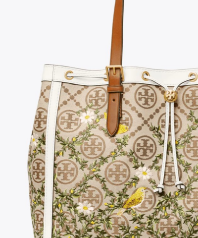 Tory Burch T Monnogram Jacquard Embroidered Tote Bag 20256988 3