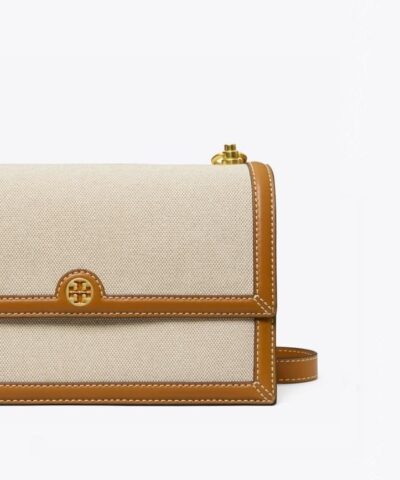 Tory Burch T Monogram Canvas Shoulder Bag In Natural 20251691 3