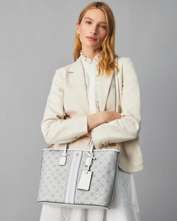 Alternative view of Tory Burch T Monogram Coated Canvas Small Tote Bag