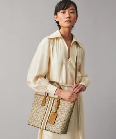 Alternative view of Tory Burch T Monogram Coated Canvas Small Tote Bag