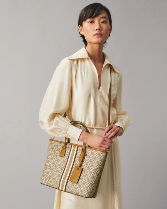 Alternative view of Tory Burch T Monogram Coated Canvas Small Tote Bag