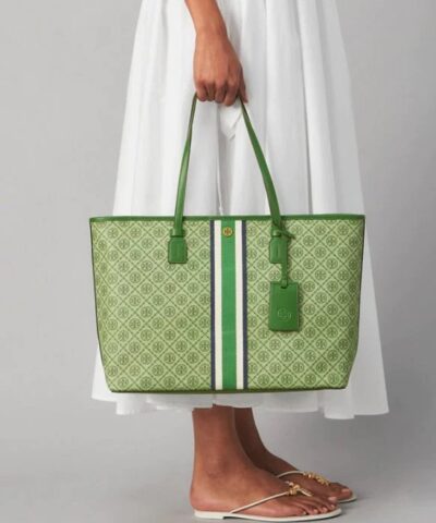 Tory Burch T Monogram Coated Canvas Tote Bag 20251723 1