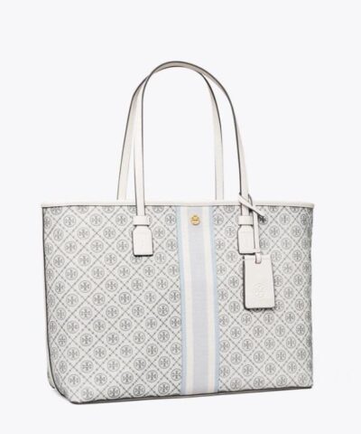 Tory Burch T Monogram Coated Canvas Tote Bag 20251730 1