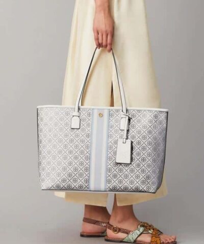 Tory Burch T Monogram Coated Canvas Tote Bag 20251730 4