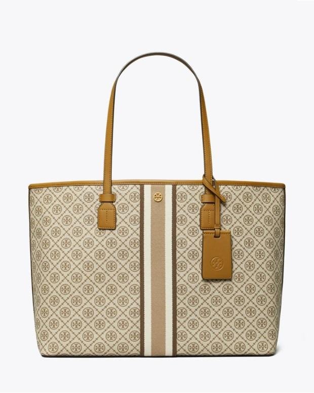 Tory Burch T Monogram Coated Canvas Tote Bag-20251737