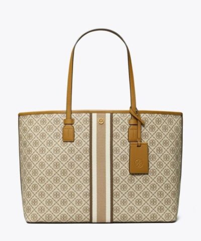 Tory Burch T Monogram Coated Canvas Tote Bag-20251738
