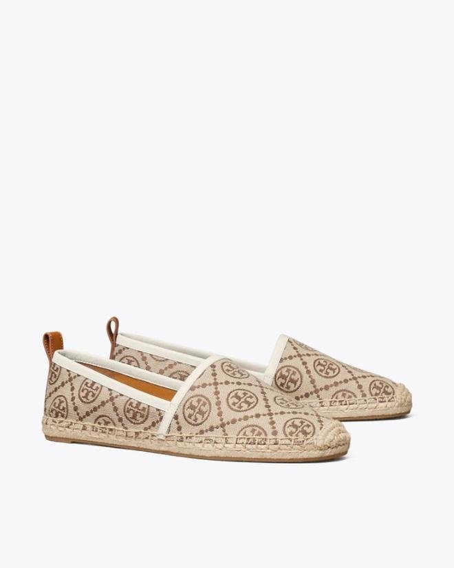 Alternative view of Tory Burch T Monogram Espadrille Flat In Hazel / New Ivory