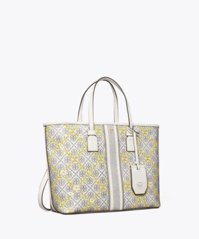 Tory Burch T Monogram Floral Vine Small Top Zip Tote Bag In Ivory 20252026 2
