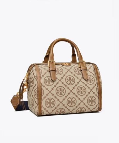 Tory Burch T Monogram Jacquard Barrel Hazelnut 20248596 2
