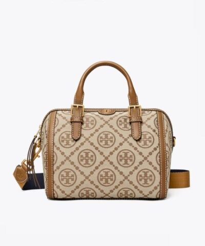 Tory Burch T Monogram Jacquard Barrel, Hazelnut-20248596