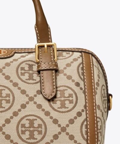 Tory Burch T Monogram Jacquard Barrel Hazelnut 20248596 5
