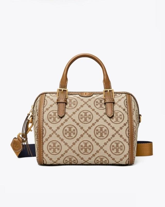 Tory Burch T Monogram Jacquard Barrel, Hazelnut-20248596