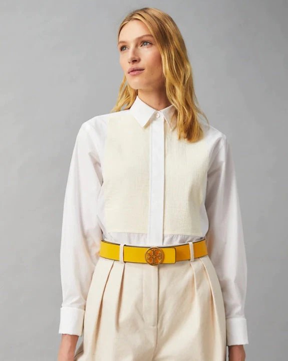 Alternative view of Tory Burch T Monogram Jacquard Belt, Goldfinch