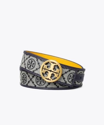 Tory Burch T Monogram Jacquard Belt, Tory Navy-20255746