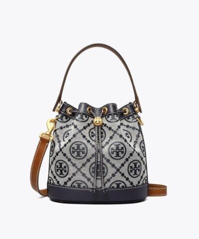 Tory Burch T Monogram Jacquard Bucket Bag, Tory Navy-20258293