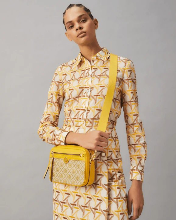 Alternative view of Tory Burch T Monogram Jacquard Camera Bag, Goldfinch