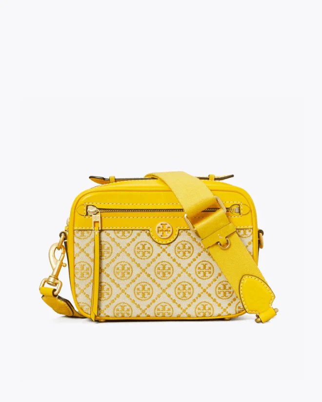 Tory Burch T Monogram Jacquard Camera Bag, Goldfinch-20257029