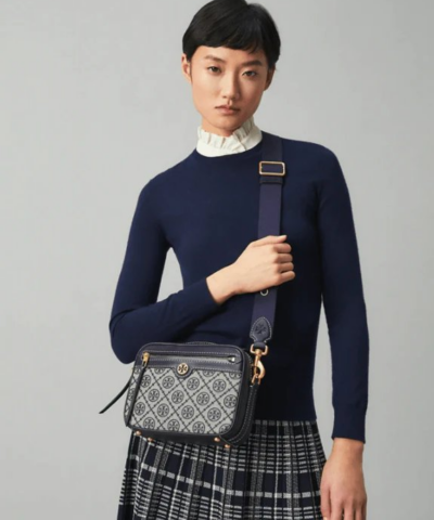 Tory Burch T Monogram Jacquard Camera Bag Tory Navy 20257021 1