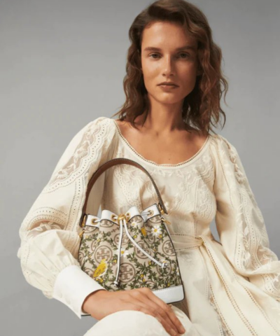 Tory Burch T Monogram Jacquard Embroidered Bucket Bag 20258129 1