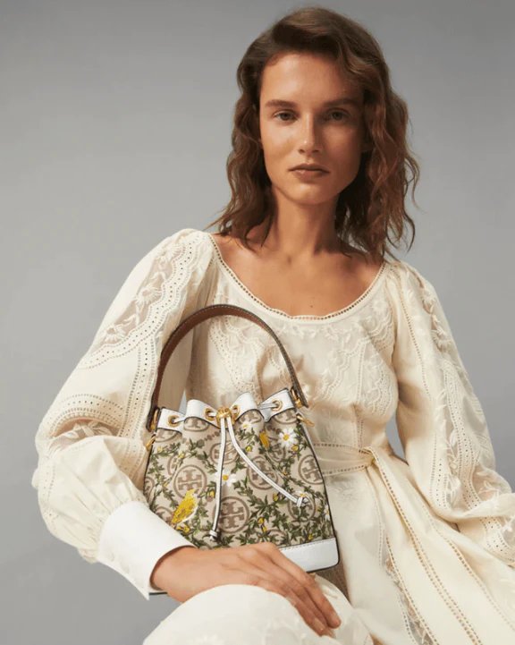 Alternative view of Tory Burch T Monogram Jacquard Embroidered Bucket Bag