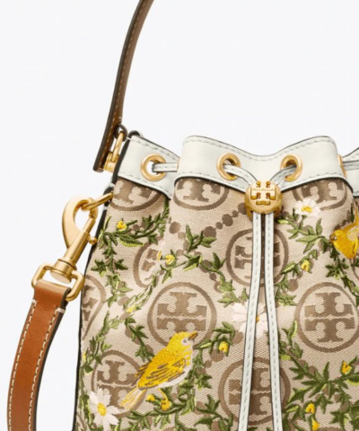Tory Burch T Monogram Jacquard Embroidered Bucket Bag 20258129 3