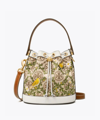 Tory Burch T Monogram Jacquard Embroidered Bucket Bag-20258130