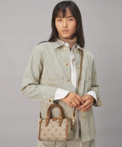 Tory Burch T Monogram Jacquard Mini Barrel Hazelnut 20248584 1