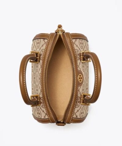 Tory Burch T Monogram Jacquard Mini Barrel Hazelnut 20248584 3