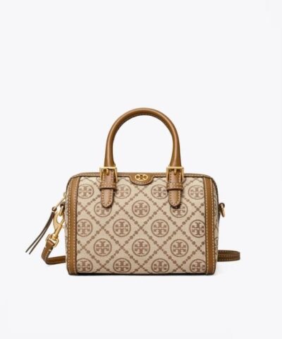 Tory Burch T Monogram Jacquard Mini Barrel, Hazelnut-20248584